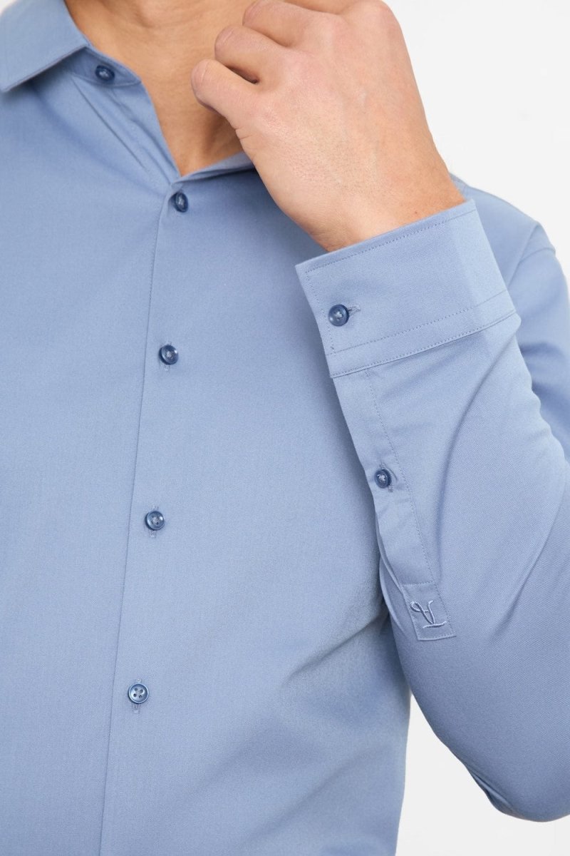 BullTech™ Stretch Dress Shirt - Steel Blue