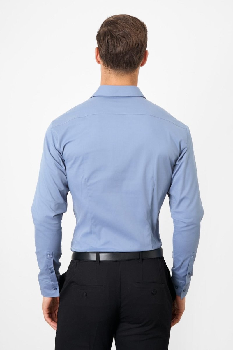 BullTech™ Stretch Dress Shirt - Steel Blue