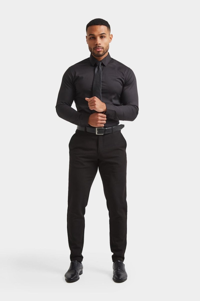BullTech™ Stretch Dress Shirt - Black