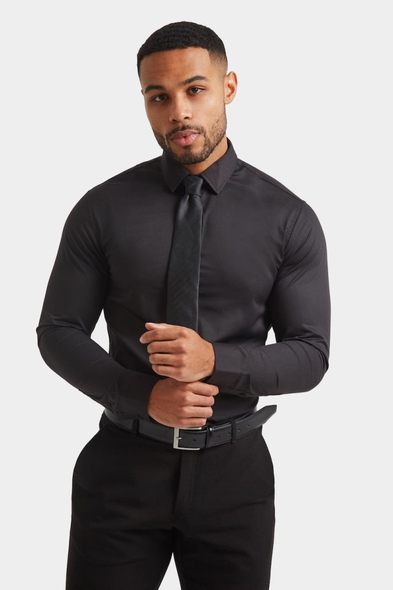 BullTech™ Stretch Dress Shirt - Black