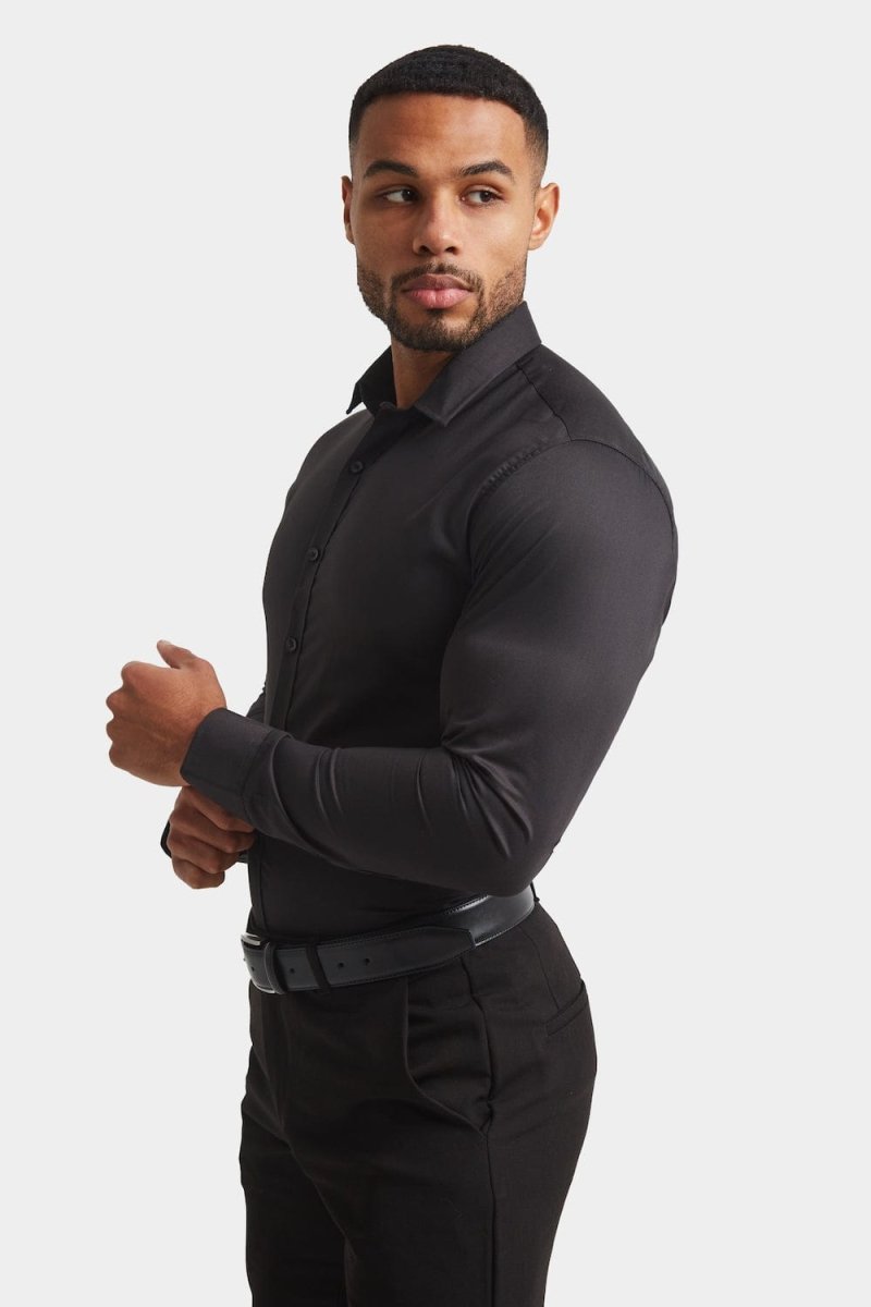 BullTech™ Stretch Dress Shirt - Black