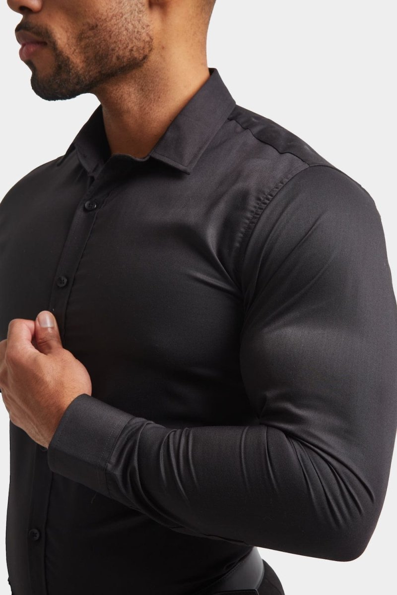 BullTech™ Stretch Dress Shirt - Black