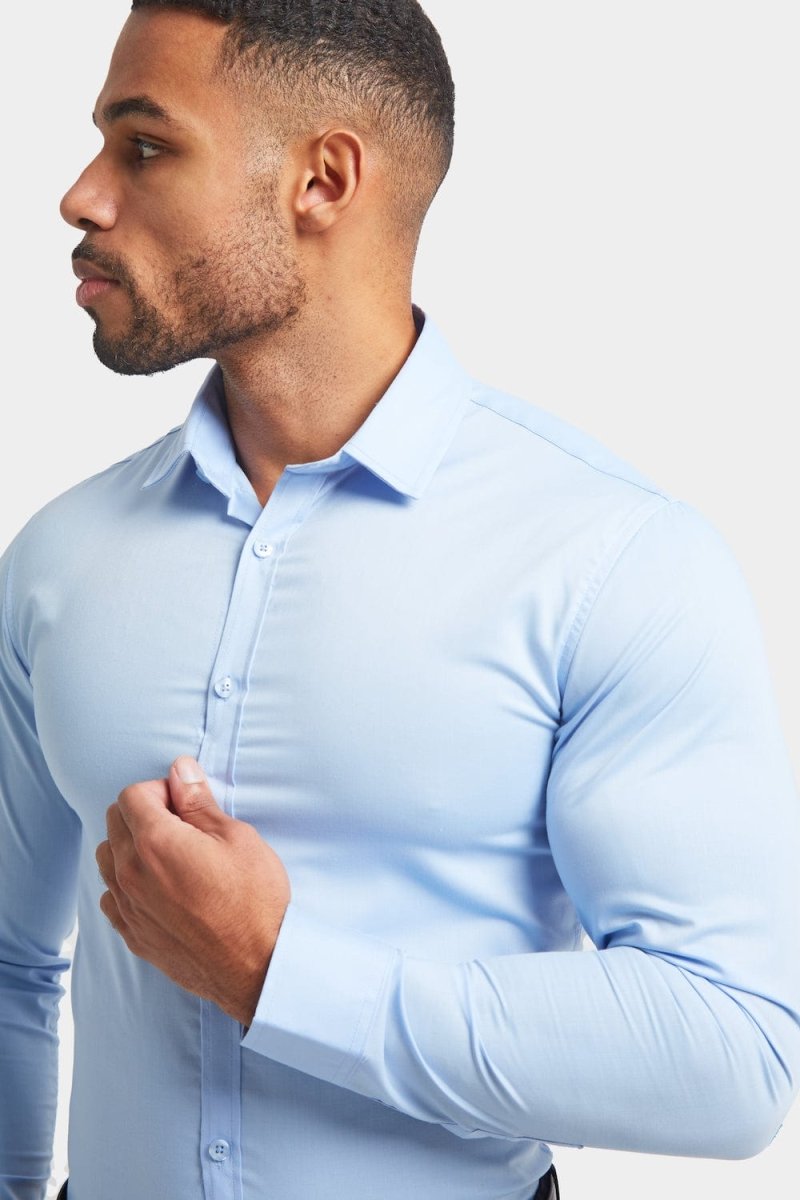BullTech™ Stretch Dress Shirt - Light Blue