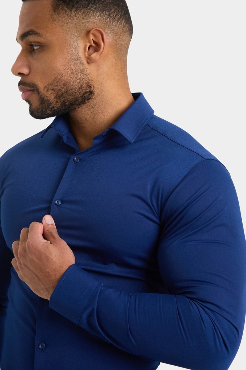 BullTech™ Stretch Dress Shirt - Navy