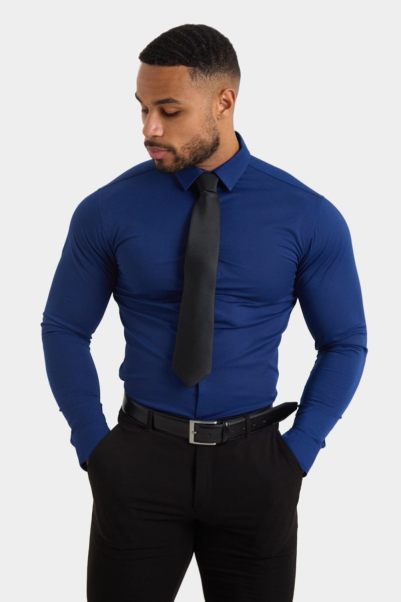 BullTech™ Stretch Dress Shirt - Navy