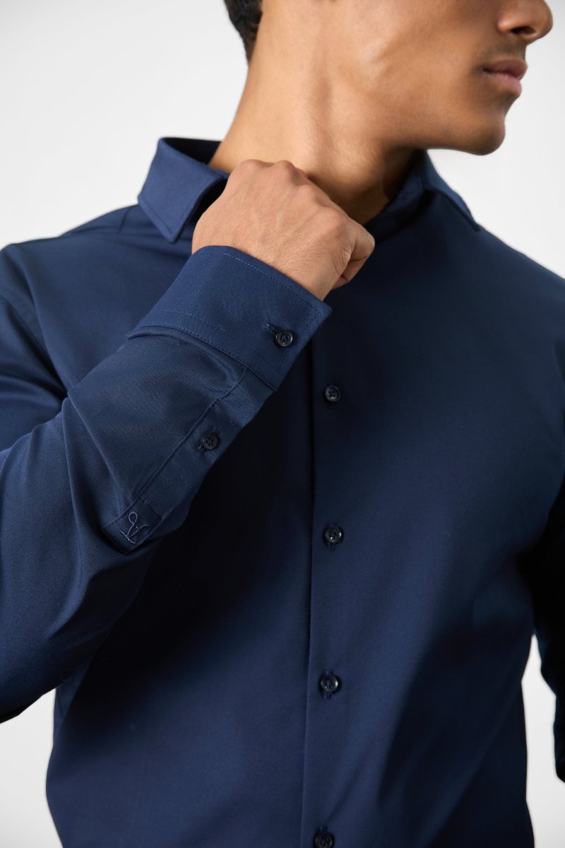 BullTech™ Stretch Dress Shirt - Navy Blue