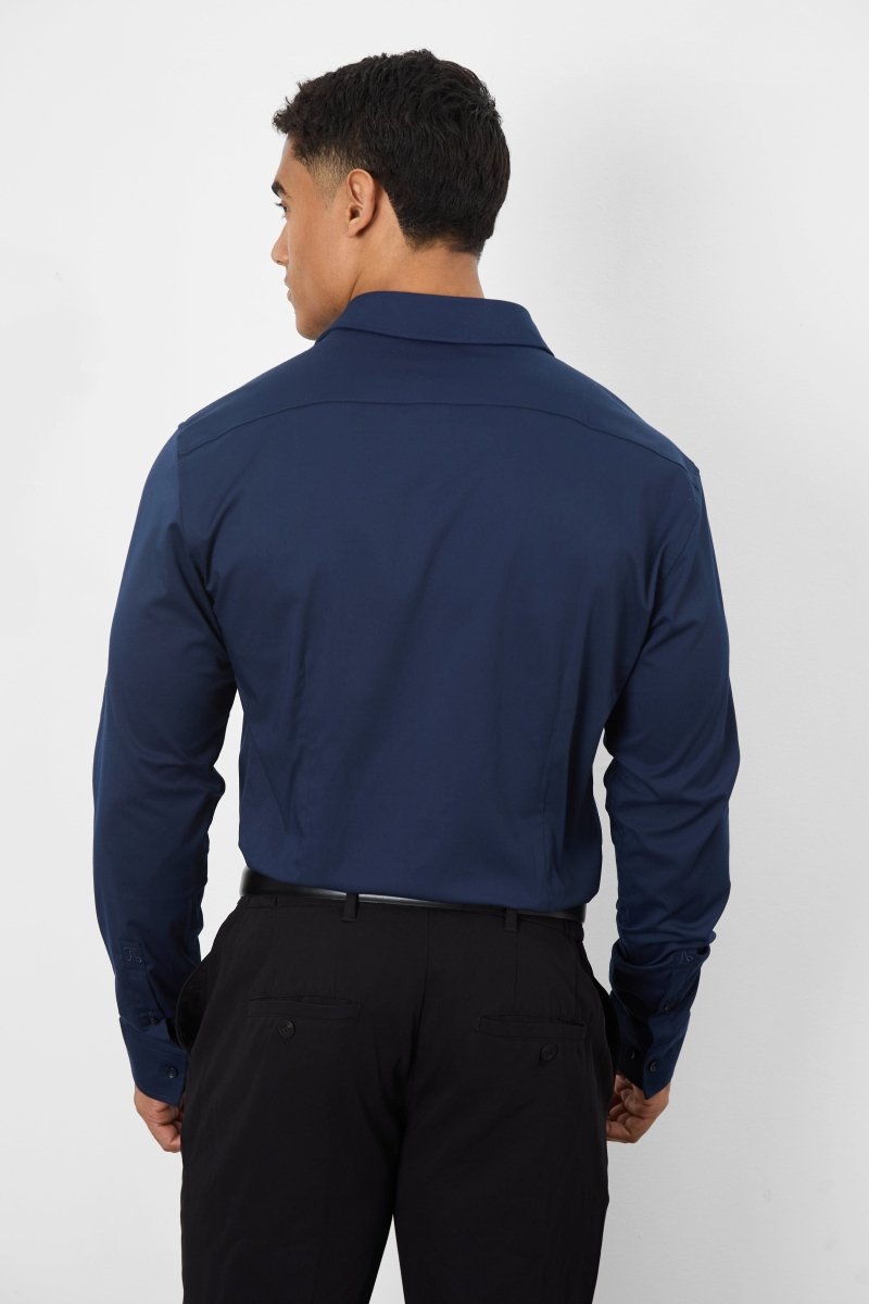 BullTech™ Stretch Dress Shirt - Navy Blue