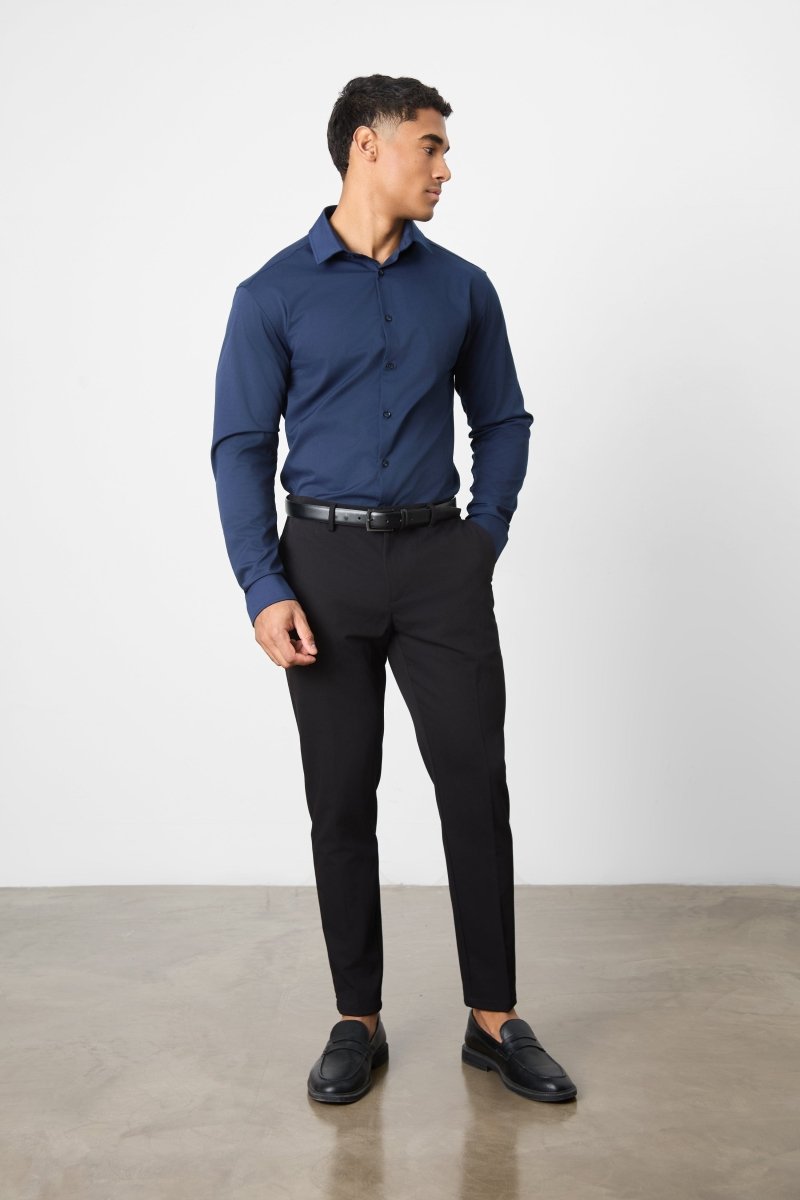 BullTech™ Stretch Dress Shirt - Navy Blue