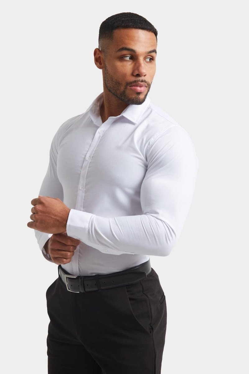BullTech™ Stretch Dress Shirt - White