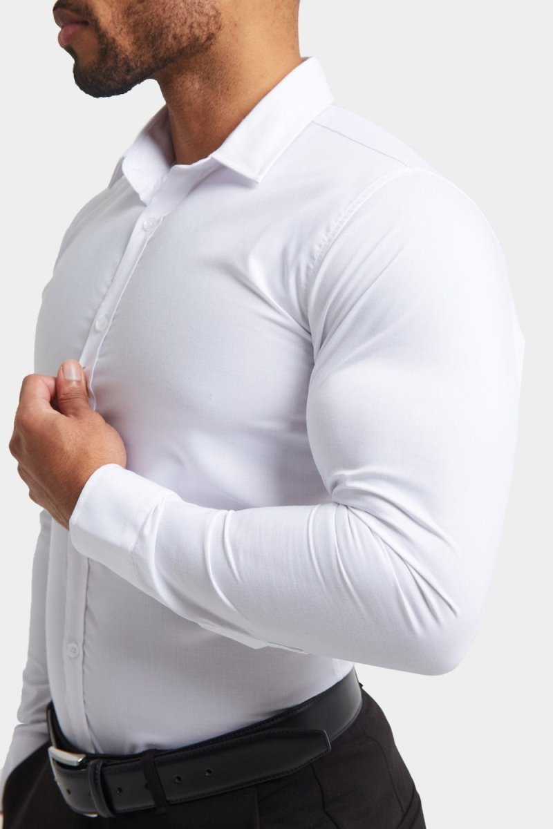 BullTech™ Stretch Dress Shirt - White