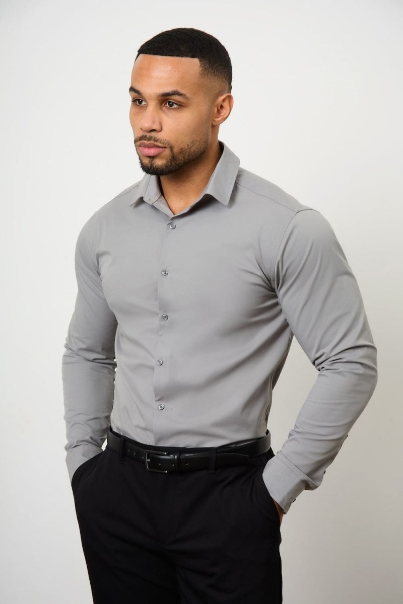 BullTech™ Stretch Dress Shirt - Grey