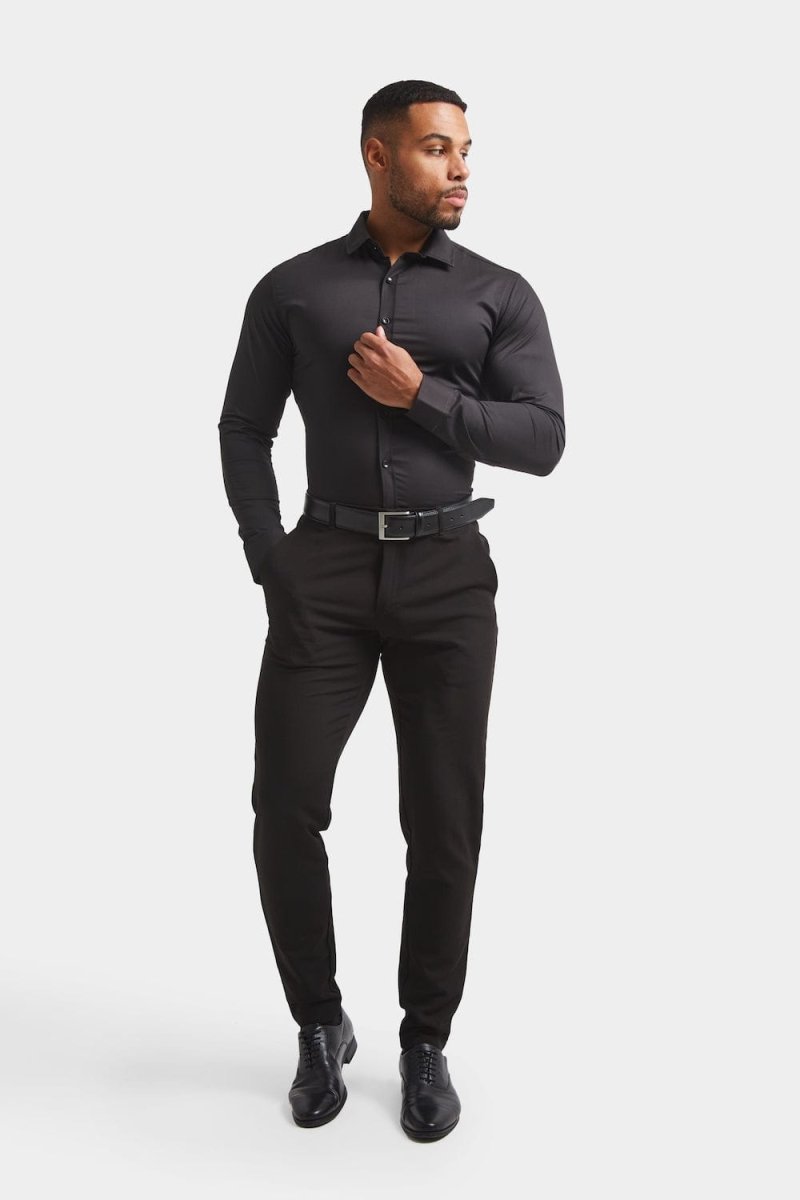 BullTech™ Stretch Dress Shirt - Black