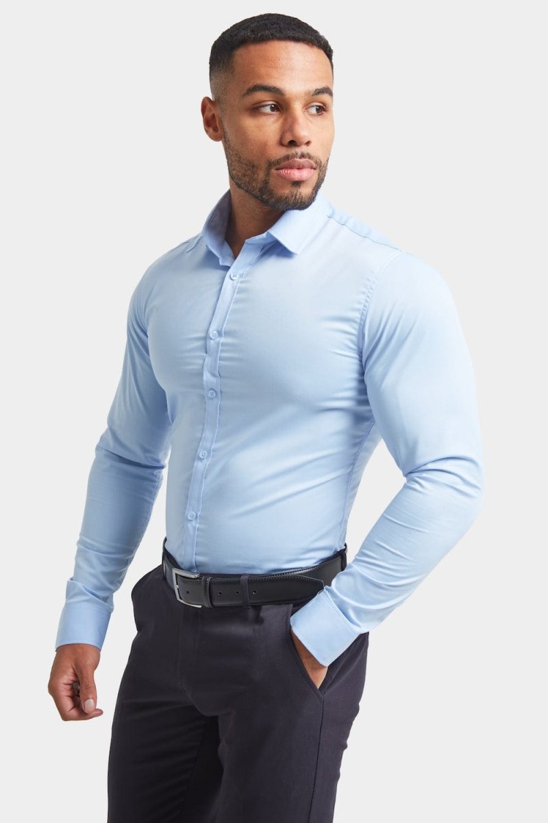 BullTech™ Stretch Dress Shirt - Light Blue