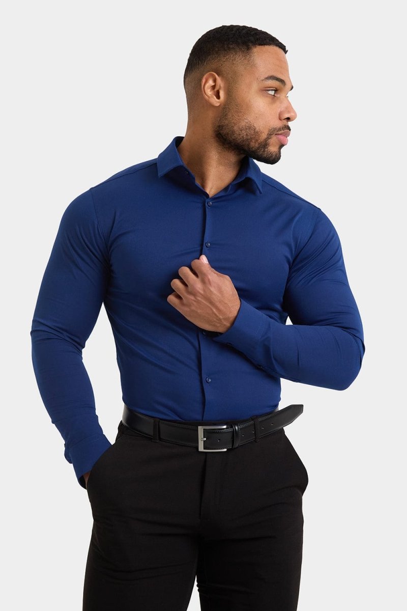 BullTech™ Stretch Dress Shirt - Navy